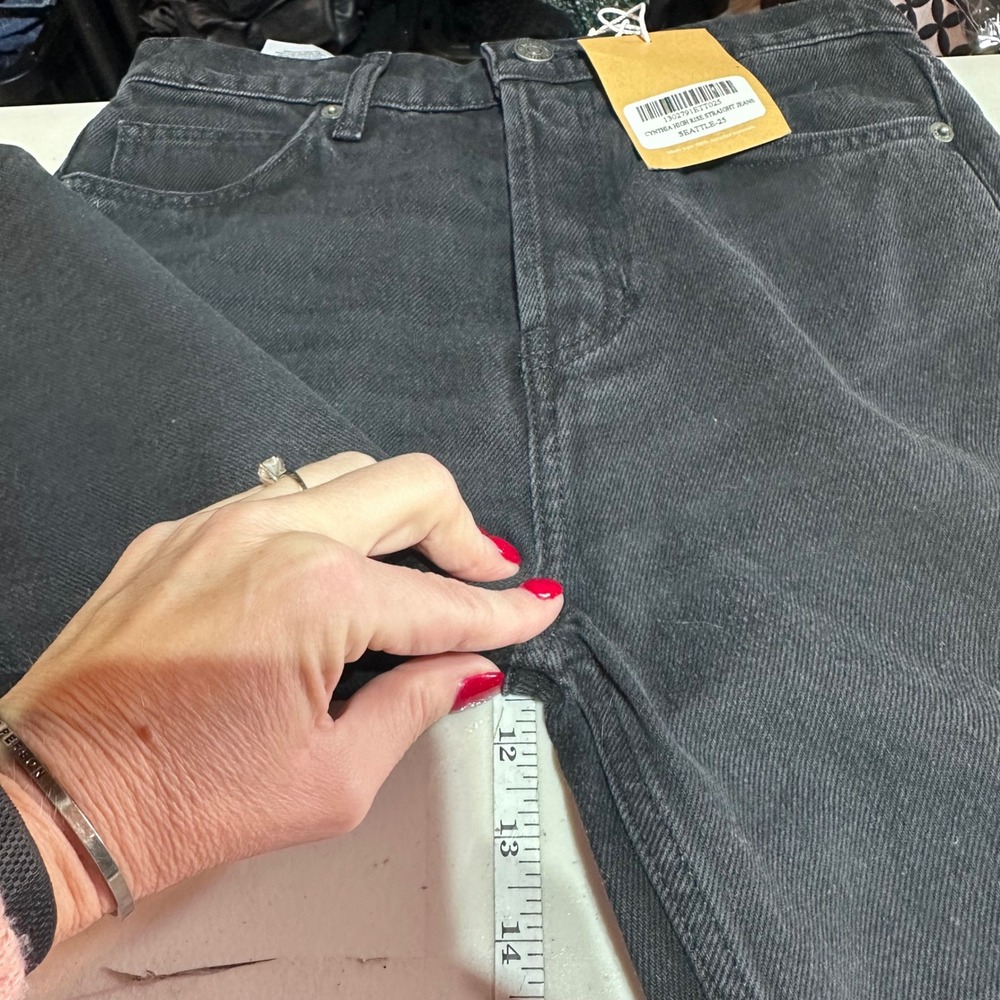 Reformation Jet Black Straight Leg Jeans - Picture 10 of 11